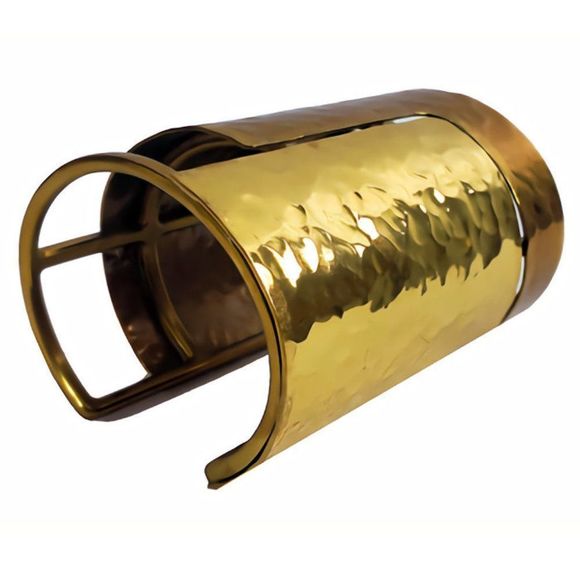 Vintage LANVIN Hammered Brass Oracle Cuff Bracelet S/S 2013 Runway - Picture 6 of 10